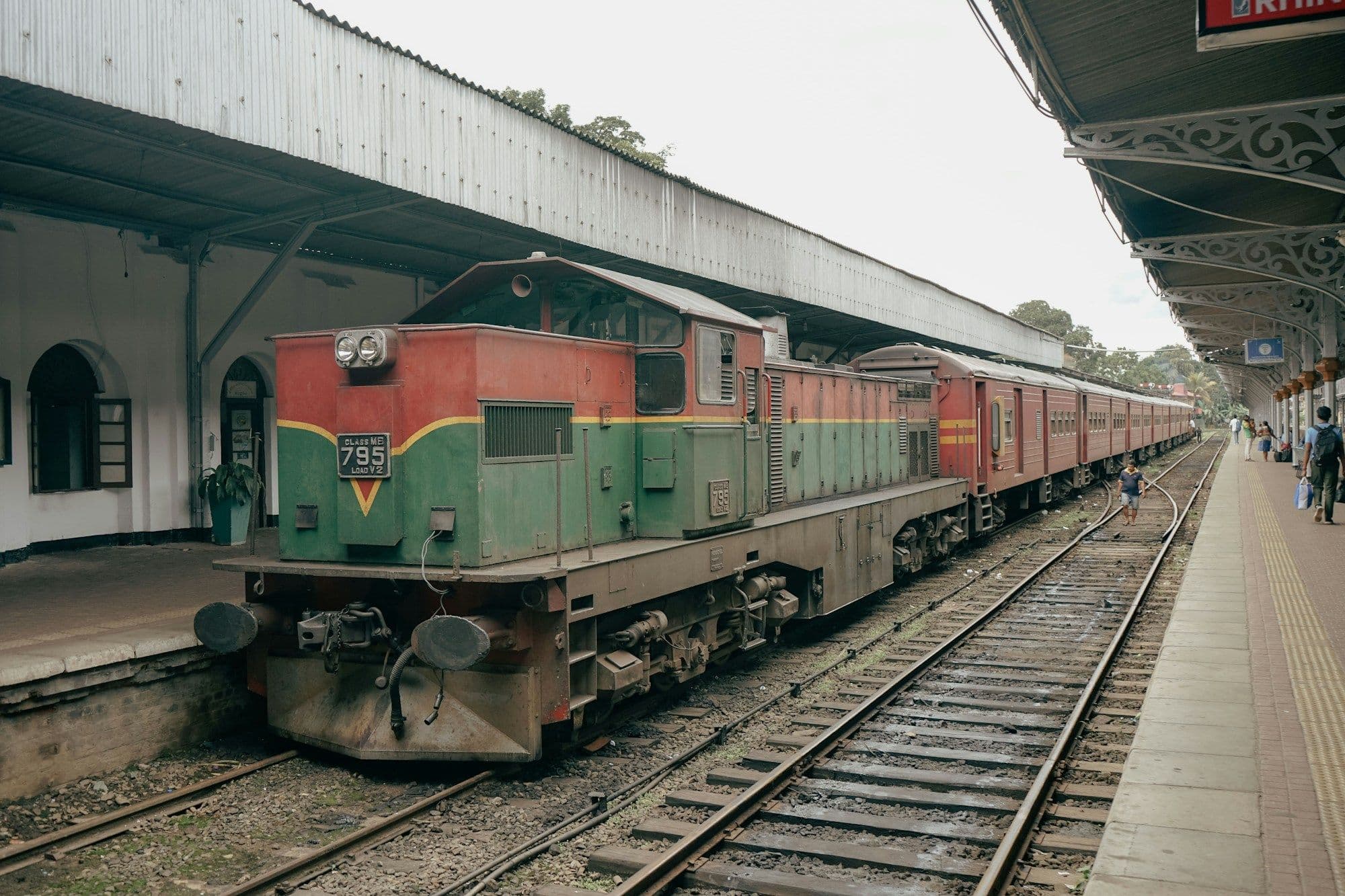 A train waiting at Kandy railway station